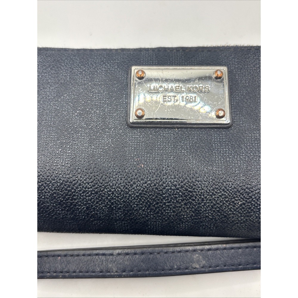 Michael Kors full zip leather wallet blue - Picture 4 of 12